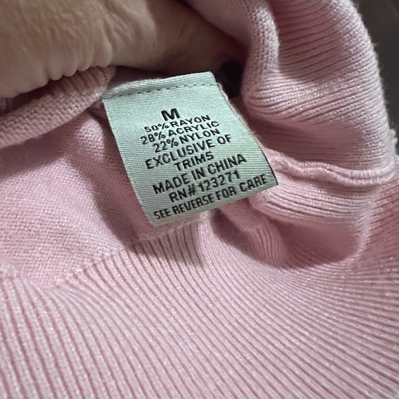 Faded Rose Pink Cherry Embroidered Cropped Sweater Coquette Y2K Soft Girl Size M - Picture 9 of 11